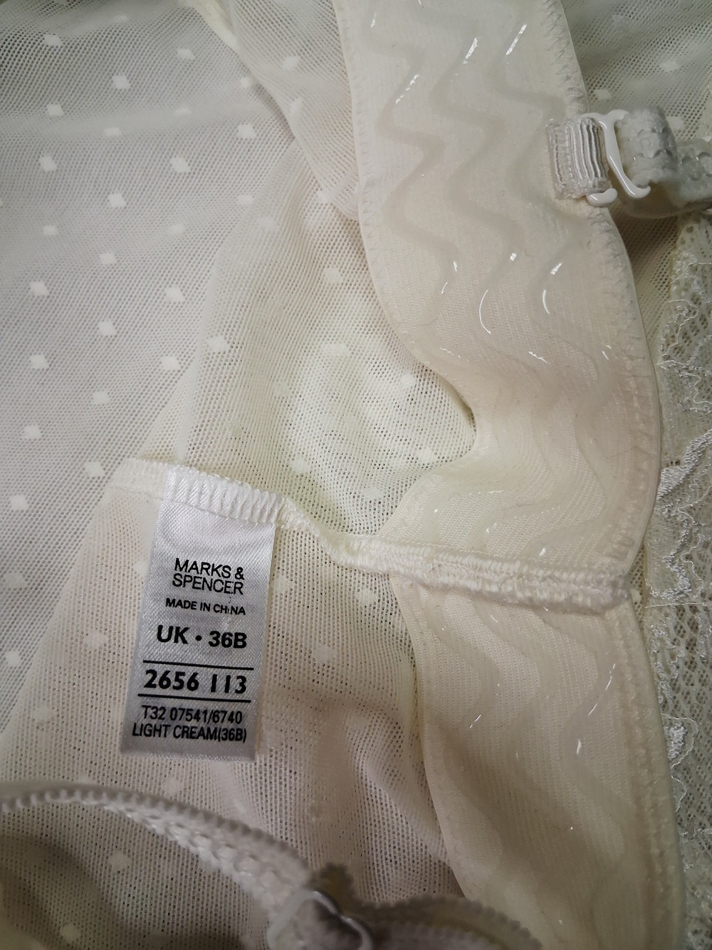 Marks & Spencer Cream Lace and Mesh Bodysuit - Picture 8 of 8